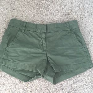 J Crew Green Chino shorts